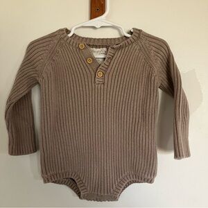 Little Planet 12M Carter’s Organic Cotton Ribbed Baby Henley Bodysuit Neutral